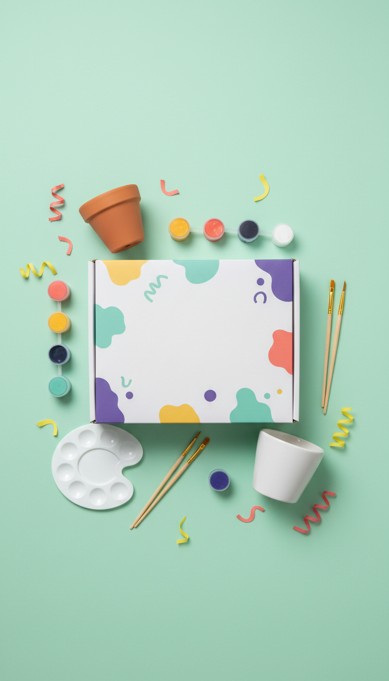 Paint-Your-Own Plant Pot Kit With Ceramic Base